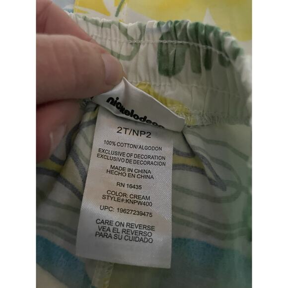 Nickelodeon Baby Shark Toddler Boy 2 Piece Woven Short Set short sleeve cream 2T - Picture 7 of 8